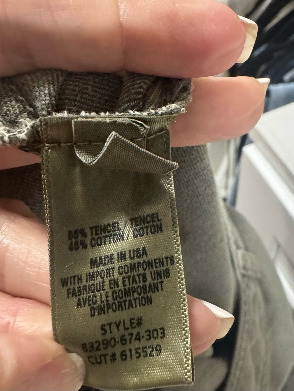 Bella Dahl Size 28 High Rise Wide Leg Tencel Pants Washed Olive Gray - Picture 5 of 7